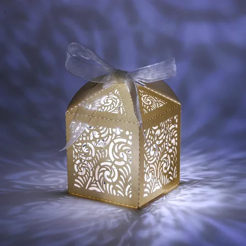 Miniatura 4 de COTOPHER 60 cajas de recuerdo cortadas con láser, caja de regalo pequeña de 2 x 2 x 2.75 pulgadas para regalos, recuerdos de fiesta de boda