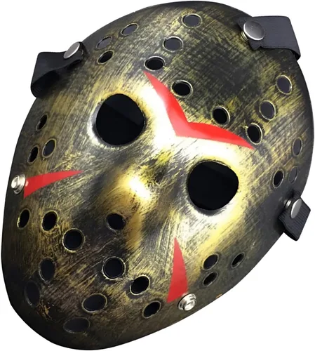 Miniatura 12 de JOYFISCO Máscara de Halloween Máscara de hockey de terror Máscara de fiesta de disfraces de Halloween Props Máscara de disfraz para cosplay Blanco