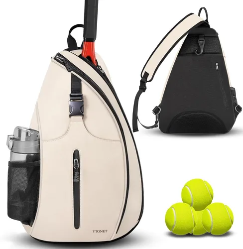 Ytonet - Bolsa de tenis, mochila de tenis para colgarse, bandolera resistente al agua para hombres y mujeres, compatible con raquetas de Pickleball