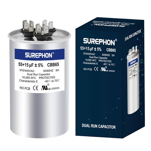 Miniatura 17 de Condensador de 5 Mfd 370V/440V Condensador de Funcionamiento y Arranque Ovalado para Motor de CA o Arranque de Ventilador y Bomba de Calor Fría