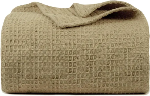Miniatura 11 de Bed Bath & Home - Manta de 100% algodón, ligera y transpirable, buena para todas las estaciones, suave y acogedora. Blanco