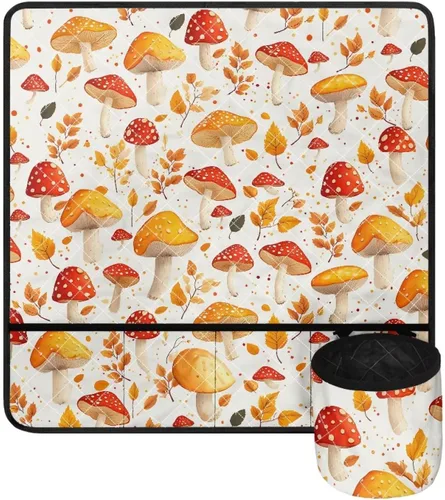 Miniatura 49 de Alfombrilla para máquina de coser con estampado de manzanas rojas para mesa con bolsillos, resistente al polvo, compatible con máquina de coser