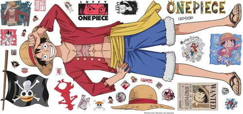 Miniatura 5 de RoomMates RMK5439GM Calcomanía de Pared One Piece Luffy, Rojo