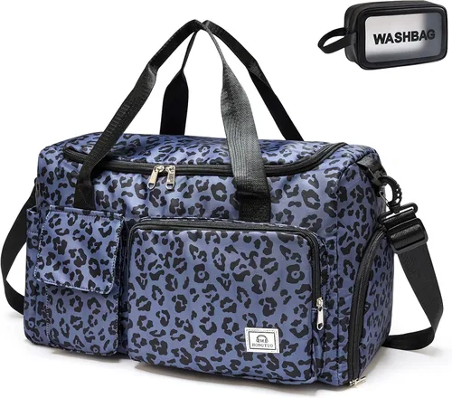 Miniatura 93 de Pequeña bolsa de gimnasio para mujer, bolsa de viaje con compartimento para zapatos