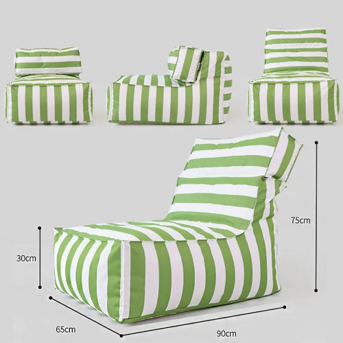 Miniatura 3 de Puf impermeable para silla, puf flotante para piscina, tumbona al aire libre, sin relleno, para piscina, flotante, sala de estar, playa, jardín