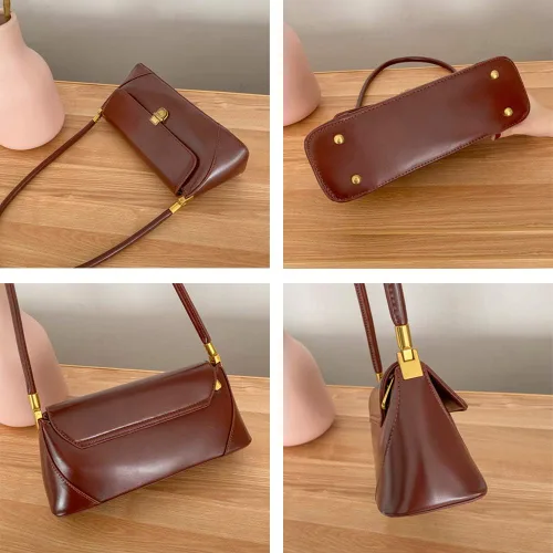 Miniatura 7 de Pequeño bolso de hombro de embrague para las mujeres mini bolso de mano de cuero con cierre de hebilla