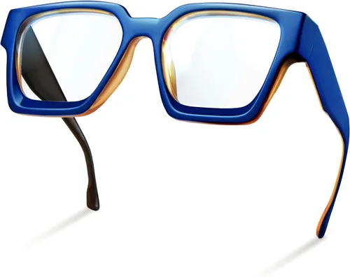 Miniatura 25 de livho Marco de gafas de gran tamaño para mujer y hombre, lentes rectangulares de moda para computadora, marco elegante *Tortuga de coco