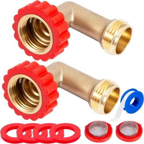 Miniatura 9 de Protector de manguera de latón sin plomo de 90 grados, adaptador de conexión giratoria rápida de 90°, conector de rosca de tamaño de rosca de 3/4