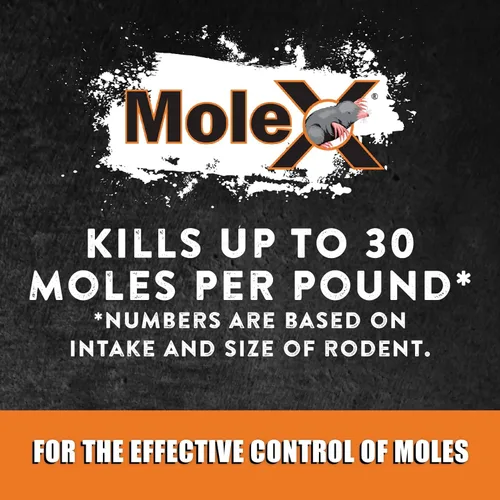 Miniatura 4 de MoleX - Pellets de cebo para control de roedores para topos, sin veneno, seguro para mascotas Pellets de uso en interiores y exteriores Bolsa