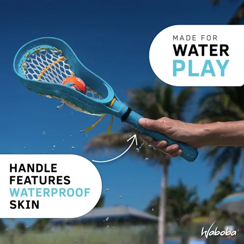 Miniatura 5 de Waboba Mini juego de lacrosse de agua divertido para juegos de playa y juegos de piscina, viene con una pelota de rebote de agua original