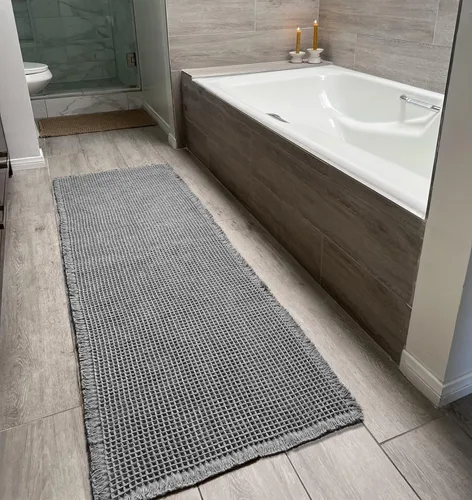 Miniatura 15 de Tapete de Baño Waffle Mejorado – Ultra Suave, Súper Absorbente y Alfombra Antideslizante con Borlas, Lavable a Máquina, Respaldo de Goma para Baño
