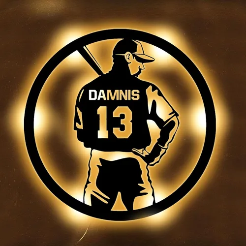 Miniatura 14 de Regalos de béisbol personalizados para niños y niños, letreros de neón personalizados para decoración de pared, luces de neón deportivas, barra LED