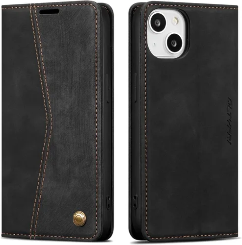 Miniatura 126 de QLTYPRI Para iPhone Air Case Wallet Con Tarjetero, Vintage PU Cuero Kickstand Cierre Magnético A Prueba De Golpes Folio Libro Funda Para IPhone 17
