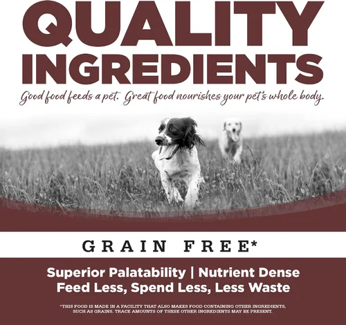 Miniatura 7 de NutriSource Prairie Select - Alimento para perros sin granos, hecho con codorniz y pato, 15 libras, comida seca para perros