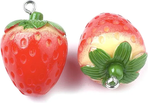 Miniatura 9 de Mega Pet 10 dijes colgantes de resina con diseño de aguacate verde, lindo adorno colgante de comida de imitación de 29 ~ 1.220 in para manualidades