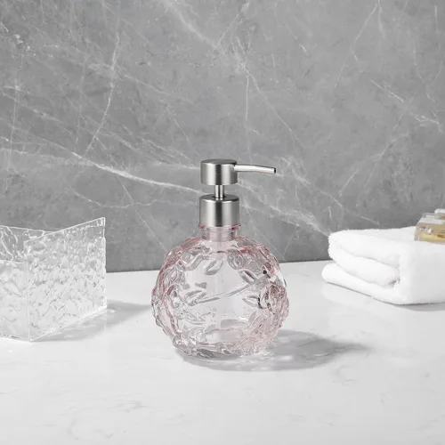 Miniatura 6 de Dispensador de Jabón de Vidrio Transparente con Bomba, Dispensador de Jabón Recargable para Baño, Cocina y Encimera, Diseño Elegante y Duradero