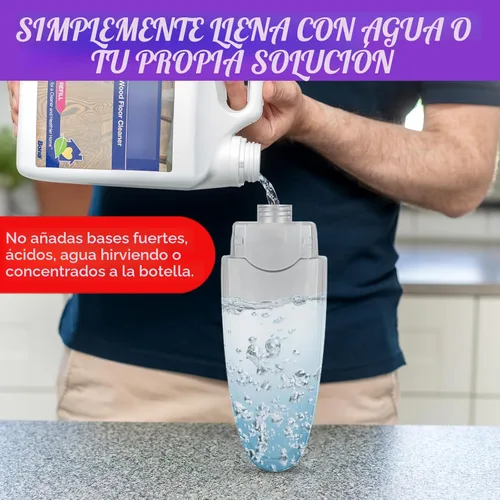 Miniatura 5 de HOMTOYOU - Trapeadores de aerosol para limpieza de pisos: mopa húmeda para madera dura, azulejos, laminados, vinilo - 3 almohadillas de microfibra