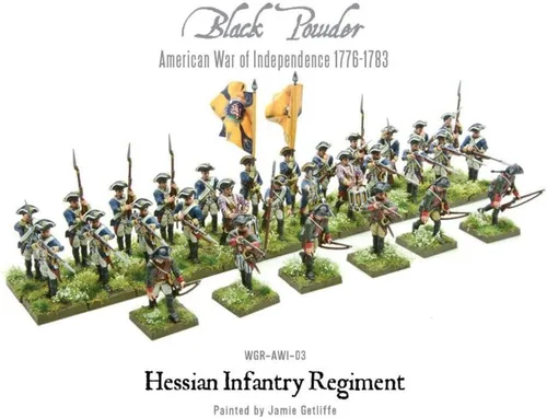 Miniatura 3 de Black Powder Revolutionary War Hessian Regiment 1:56 Kit de modelo de plástico WGR-AWI-03