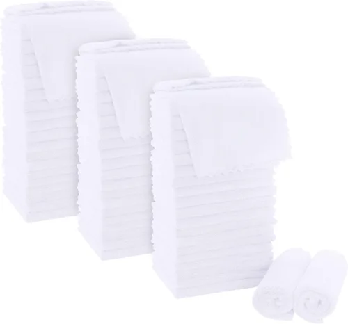 Miniatura 30 de MOONQUEEN Juego de Toallitas Ultra Suaves Premium - 12 x 12 pulgadas - Paquete de 72 - Secado Rápido - Paños de Baño de Terciopelo Coral Altamente