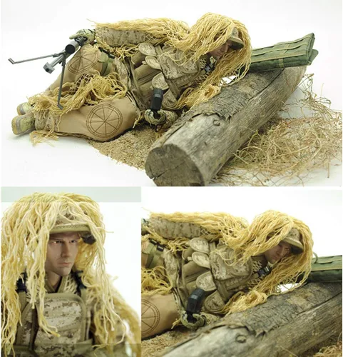 Miniatura 6 de Modelo de figura de acción de soldado para adultos, 12 pulgadas, 1/6, realista, militar, policía, francotirador, soldado, conjunto con accesorios