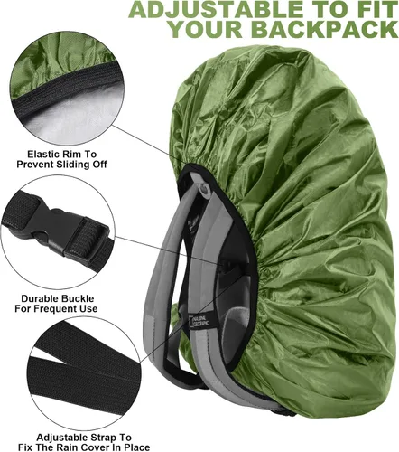 Miniatura 4 de LAMA Mochila impermeable para lluvia, reflectante, antipolvo, antirrobo, ciclismo, senderismo, campamento, viajes, actividades al aire libre