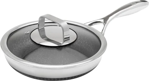 Miniatura 2 de LIVWELL DiamondClad - Sartén híbrida de 8 pulgadas, regalo de cocina, juego de utensilios de cocina antiadherentes de acero inoxidable con tapas
