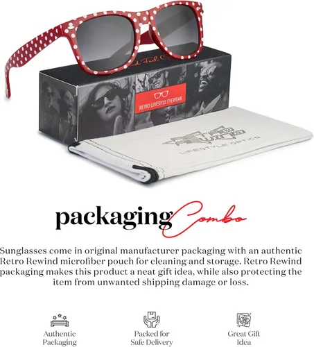 Miniatura 5 de Retro Rewind Gafas de sol vintage de lunares para mujer UV400