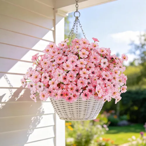 Miniatura 89 de AmyHomie 16 paquetes de flores artificiales de eucalipto negro para exteriores, resistentes a los rayos UV, flores sintéticas que no se decoloran
