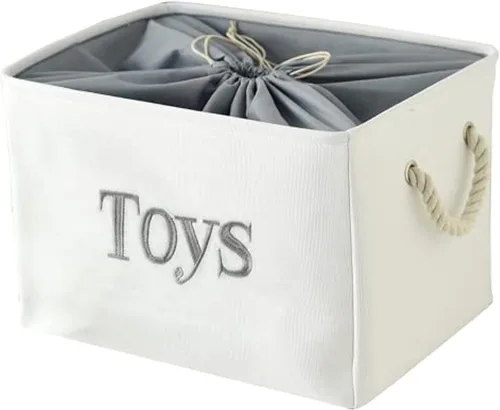 Almacenamiento de juguetes para niños, caja de juguetes ligera y plegable, organizador de almacenamiento de juguetes con asa, cestas de