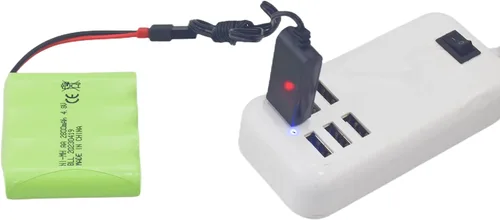 Miniatura 3 de sea jump Paquete de 2 baterías AA de 4.8 V 2800 mAh RC con enchufe JST-2P y cable de carga USB adecuado para juguetes eléctricos RC, excavadoras