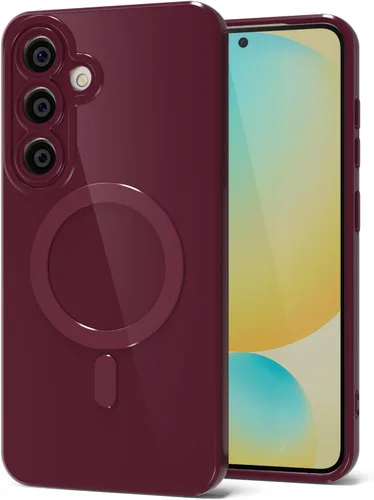 Miniatura 42 de Svanove para Samsung Galaxy S22 Funda de teléfono de silicona magnética, compatible con Magsafe, linda para mujeres, brillante color brillante, gel