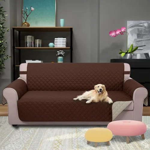 Miniatura 2 de U-NICE HOME Funda de sofá reversible para perros con correas elásticas, resistente al agua, protector de muebles para mascotas, funda de sofá