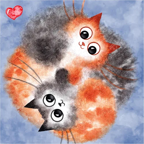 Miniatura 16 de DIAMOND ART CLUB Making Friends - Kit de pintura de diamantes de gatito, manualidades divertidas para adultos, lienzo de arte redondo de diamante