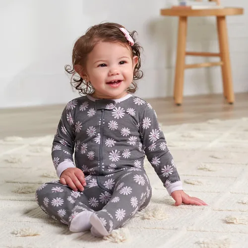 Miniatura 5 de Gerber Paquete de 2 mamelucos Sleep 'N Play para bebé niña, Jardín lavanda