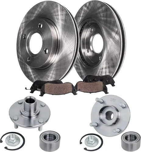 Miniatura 36 de Detroit Axle - Kit de frenos delanteros para Honda Civic 1999-2005 EL 2010-14 Insight Rotores de freno de disco Pastillas de freno de cerámica 1999