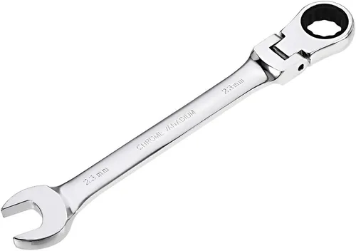Miniatura 15 de uxcell Llave combinada de trinquete de cabeza flexible de 0.512 in métrica 72 dientes 12 puntos trinquete caja terminada herramientas de llave