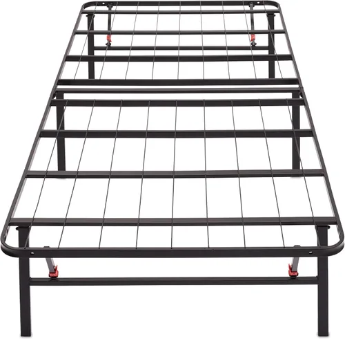 Miniatura 4 de Amazon Basics Base de cama plegable de metal con almacenamiento, soporte de acero resistente, no necesita somier, 14 pulgadas de alto, configuración