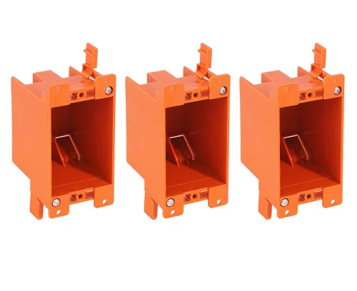 CLOUDY BAY - Caja de salida eléctrica de una sola banda, caja de conexiones de 14 pulgadas cúbicas, caja de trabajo antigua, listado UL