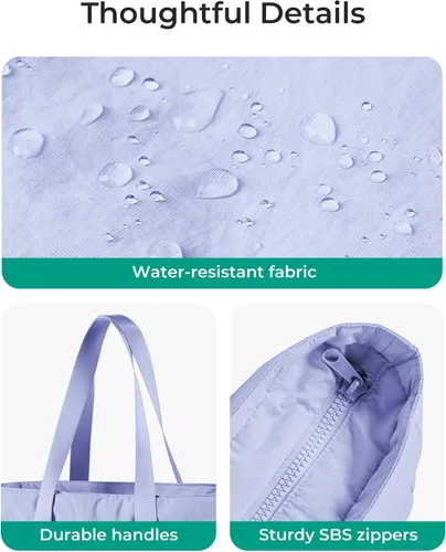 Miniatura 32 de BAGSMART Bolsa de mano para mujer con cremallera, bolsa de gimnasio con compartimentos, bolsa de trabajo para enfermera, baile, bolsa de yoga