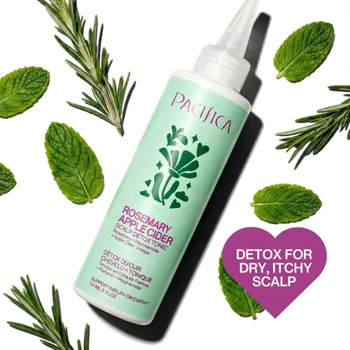 Miniatura 9 de Pacifica Tónico Desintoxicante para el Cuero Cabelludo – Exfoliante para el Cuero Cabelludo de Romero y Vinagre de Sidra de Manzana, Enjuague