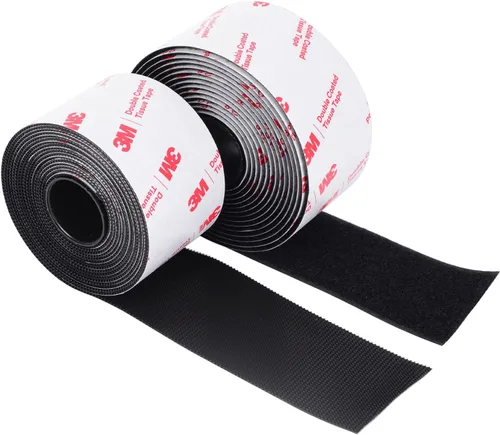 Miniatura 12 de Cinta de gancho y bucle de 1 pulgada x 20 pies, tira de adhesión resistente, cinta autoadhesiva de enclavamiento, tiras de montaje adhesivas