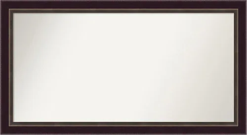 Miniatura 218 de Amanti Art Espejo de baño de bronce para sobre el fregadero, 24 x 24 pulgadas, espejo cuadrado de bronce Lara para tocador, marco de madera