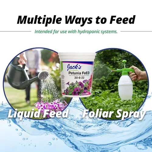 Miniatura 6 de Jack's Classic 20-6-22 Fertilizante soluble en agua para alimentación de petunia con micronutrientes, 10 libras, paquete de 2 - Proporciona anuales