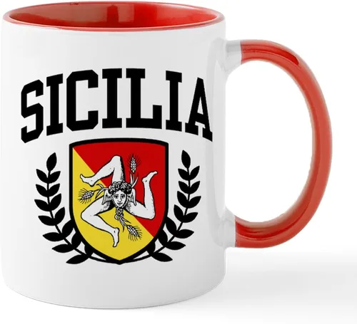 Miniatura 25 de CafePress Sicilia Mug - Taza de café de cerámica (11.0 fl oz)