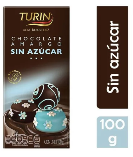 Miniatura 2 de Turin Chocolate amargo sin azúcar - Amargo Sin Azúcar Alta Repostería