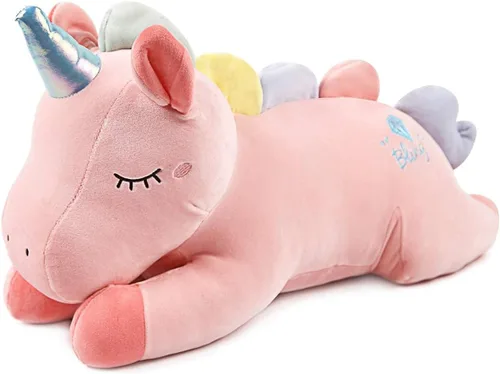 ARELUX Lindo animal de peluche grande de 24 pulgadas: suave animal de peluche gigante para abrazar, decoración de habitación de unicornio grande,