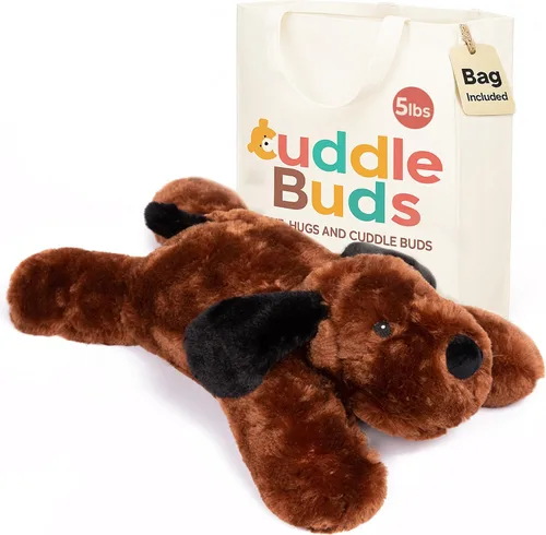 Miniatura 13 de Cuddle Buds Peluche de gato con peso de 3 libras para necesidades sensoriales, peluche grande de gato de 20 pulgadas, animales de peluche