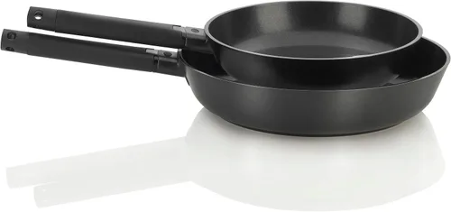 Miniatura 9 de ZAVOR Noir - Juego de sartenes de 10 y 12 pulgadas, aluminio fundido de alta calidad con revestimiento de cerámica antiadherente a base de titanio