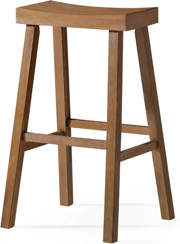 Miniatura 14 de Maven Lane Taburete de bar de cocina, moderno taburete de bar de madera de granja, sillas de isla de cocina, taburetes de bar de altura de bar