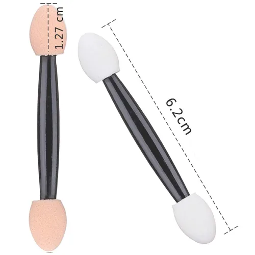 Miniatura 2 de Akstore Aplicador de esponja desechable de doble cara para sombra de ojos, brochas de maquillaje (30PCS-negro)